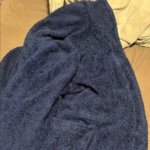 Cozy Navy Blue Fleece bathrobe